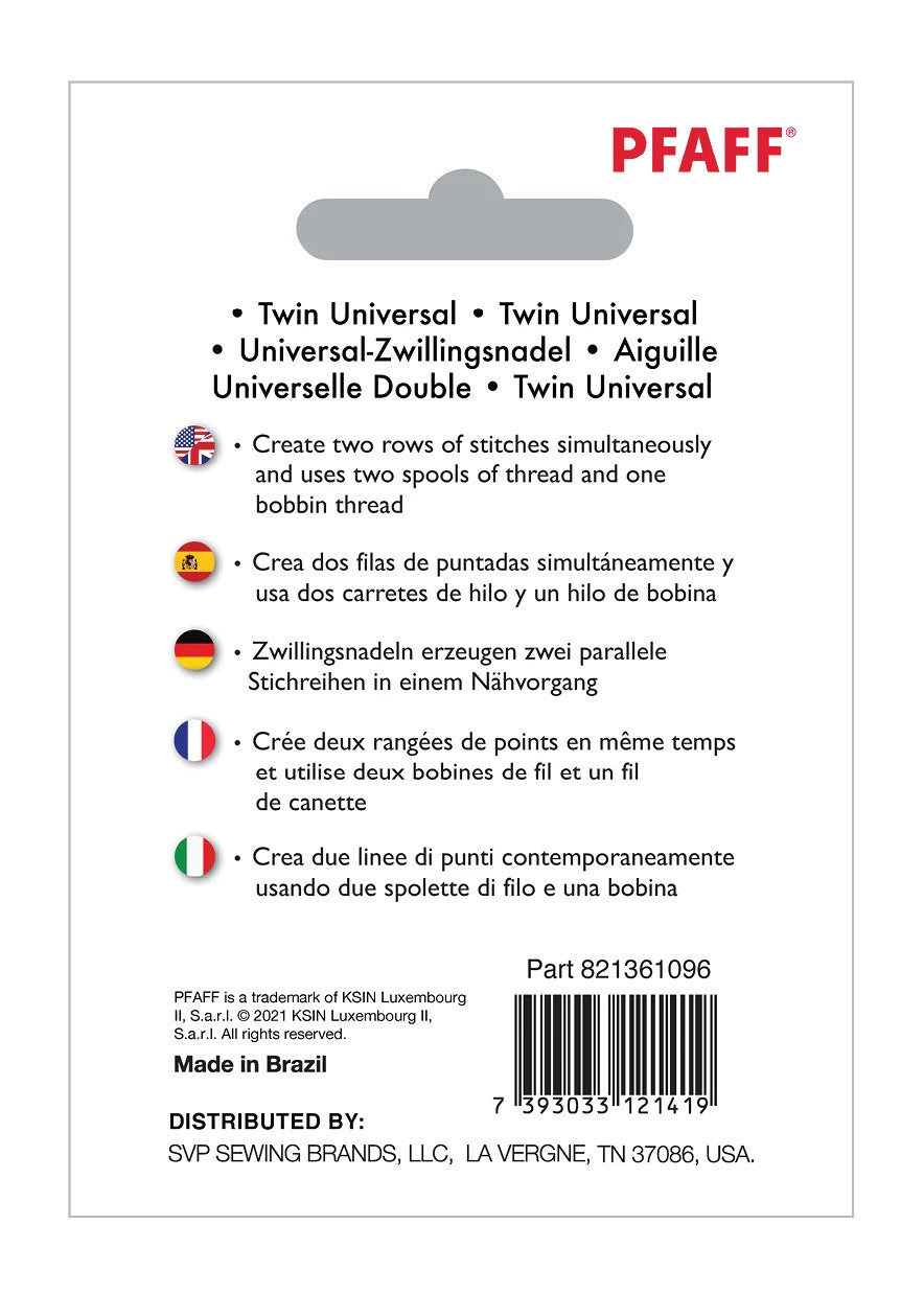 PFAFF® Twin Universal 1.6mm Needle Size 70/10 2