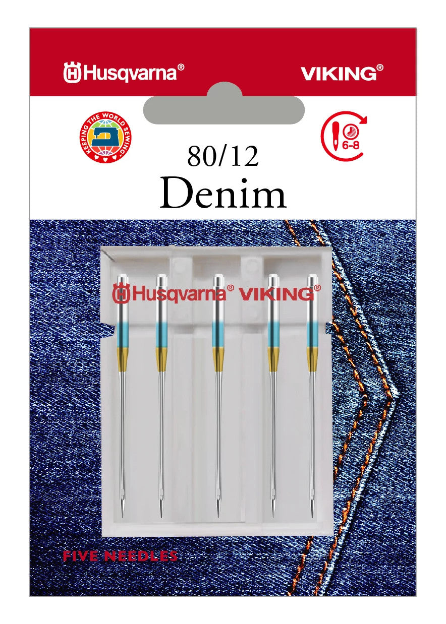 Husqvarna® Viking® Denim Needles Size 80/12 5-pack | Husqvarna