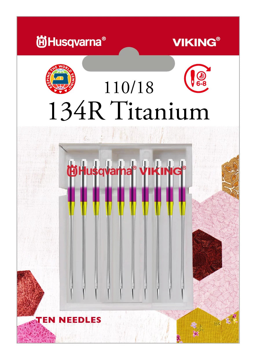 篳篥◦本管◦美品 Husqvarna® Viking® 134R Titanium Needles Size 110/18 10-Pack
