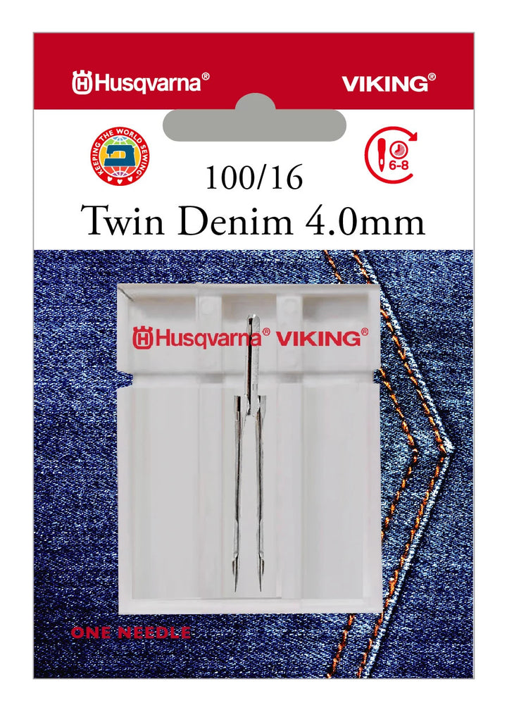 HUSQVARNA® VIKING® Twin Denim 4.0mm Needle Size 100/16 1