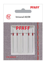 Univerzální jehly PFAFF® velikost 60/08, balení po 5 ks.