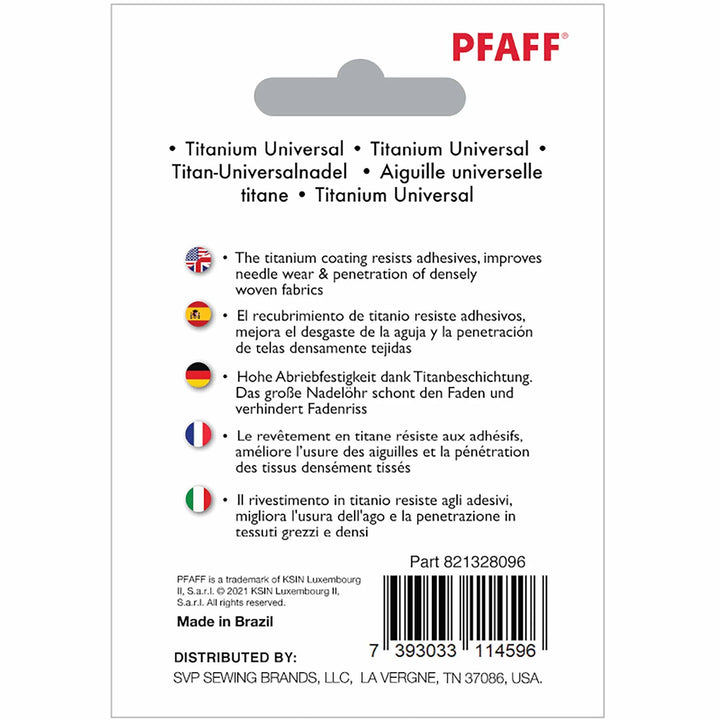 PFAFF® Universal Titanium Needles Size 80/12 5-pack 1