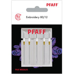 PFAFF® broderinåler størrelse 80/12 5-pakning