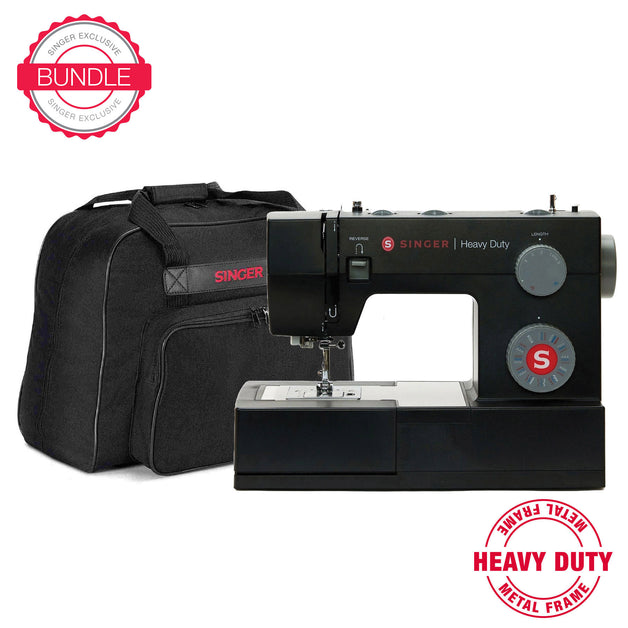 SINGER® Heavy Duty 4432 Black Sewing Machine & Universal Canvas Bag