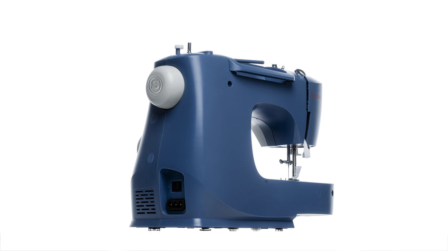 Rear view of Singer M3335 mechanical sewing machine