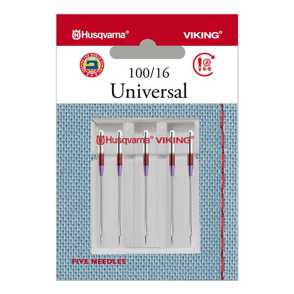 Husqvarna® Viking® Universal Needles Size 100/16 5-pack